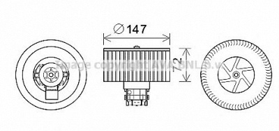AVA QUALITY COOLING rt8598 -  Электродвигатель, вентиляция салона